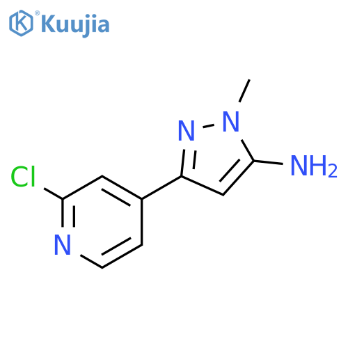 3-(2-chloropyridin-4-yl)-1-methyl-1H-pyrazol-5-amine structure
