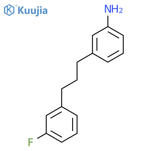 3-3-(3-fluorophenyl)propylaniline structure