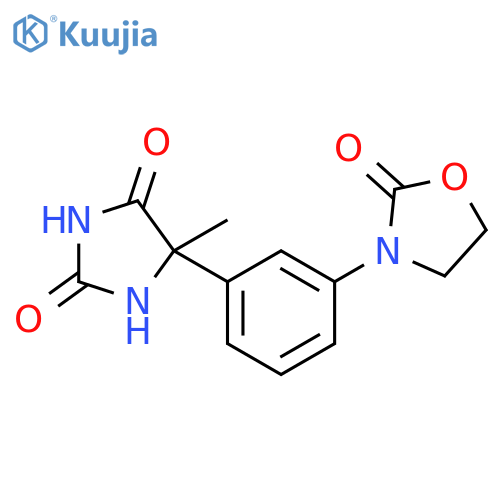 5-Methyl-5-3-(2-oxo-1,3-oxazolidin-3-yl)phenylimidazolidine-2,4-dione structure