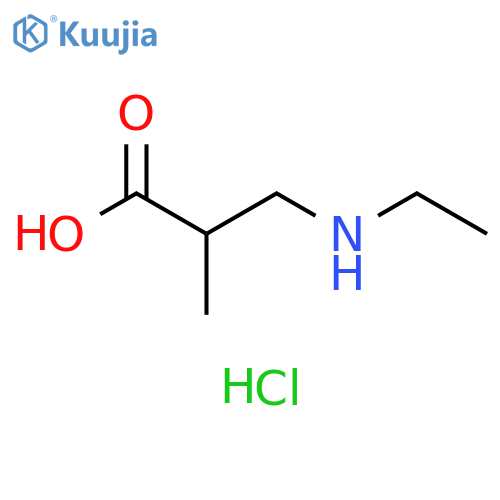 3-(ethylamino)-2-methylpropanoic acid hydrochloride structure