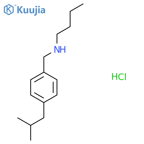 Butyl({[4-(2-methylpropyl)phenyl]methyl})amine hydrochloride structure