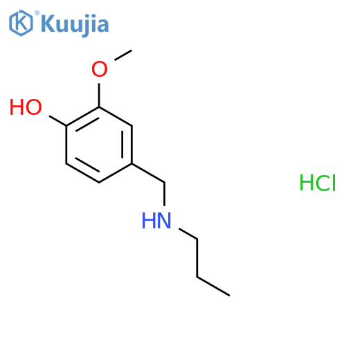 2-Methoxy-4-[(propylamino)methyl]phenol hydrochloride structure