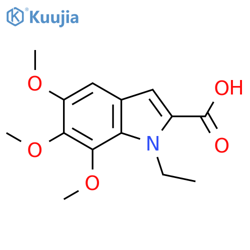 1-Ethyl-5,6,7-trimethoxy-1H-indole-2-carboxylic acid structure