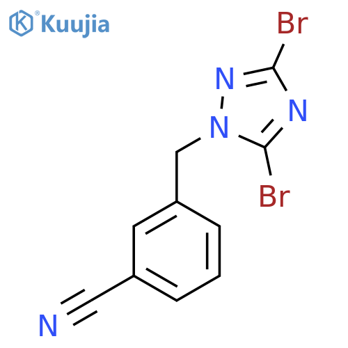 3-[(Dibromo-1H-1,2,4-triazol-1-yl)methyl]benzonitrile structure