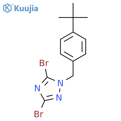 3,5-dibromo-1-[(4-tert-butylphenyl)methyl]-1,2,4-triazole structure