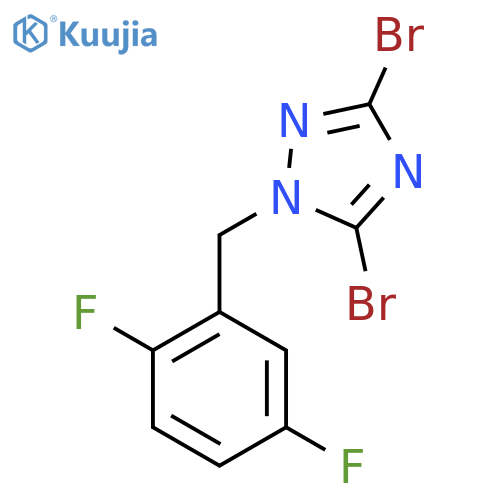 3,5-Dibromo-1-[(2,5-difluorophenyl)methyl]-1H-1,2,4-triazole structure
