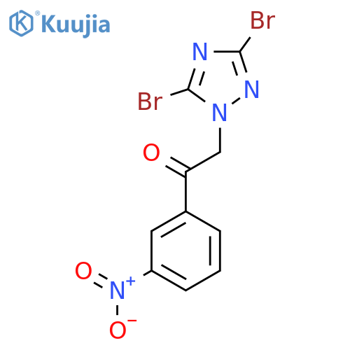 2-(Dibromo-1H-1,2,4-triazol-1-yl)-1-(3-nitrophenyl)ethan-1-one structure