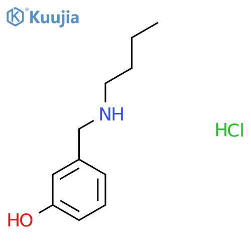 3-(butylaminomethyl)phenol:hydrochloride structure