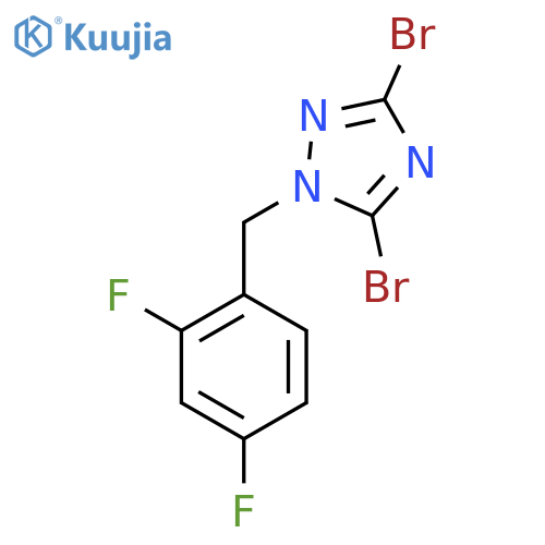 3,5-Dibromo-1-[(2,4-difluorophenyl)methyl]-1H-1,2,4-triazole structure