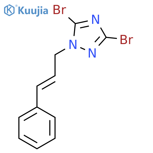 3,5-Dibromo-1-[(2E)-3-phenylprop-2-en-1-yl]-1H-1,2,4-triazole structure