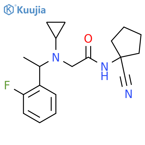 N-(1-cyanocyclopentyl)-2-{cyclopropyl[1-(2-fluorophenyl)ethyl]amino}acetamide structure