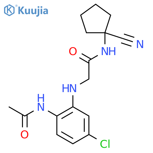 2-[(5-chloro-2-acetamidophenyl)amino]-N-(1-cyanocyclopentyl)acetamide structure