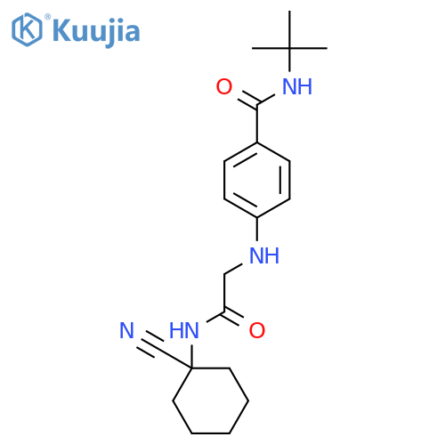 N-tert-butyl-4-({[(1-cyanocyclohexyl)carbamoyl]methyl}amino)benzamide structure