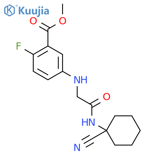 Methyl 5-({[(1-cyanocyclohexyl)carbamoyl]methyl}amino)-2-fluorobenzoate structure