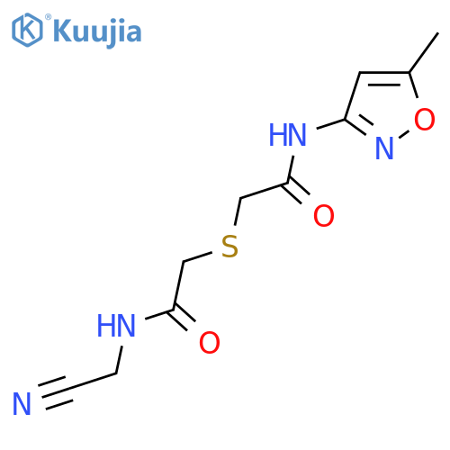 N-(cyanomethyl)-2-({(5-methyl-1,2-oxazol-3-yl)carbamoylmethyl}sulfanyl)acetamide structure
