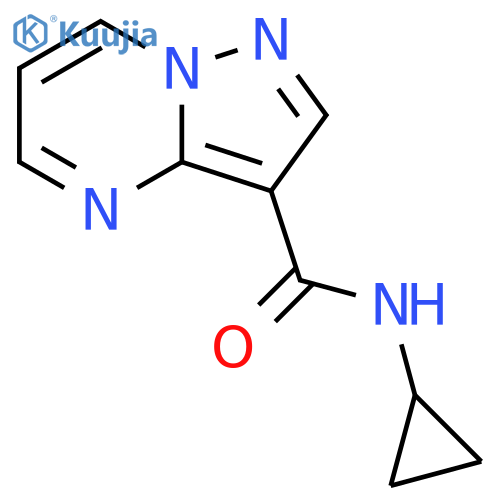 Pyrazolo[1,5-a]pyrimidine-3-carboxamide, N-cyclopropyl- structure