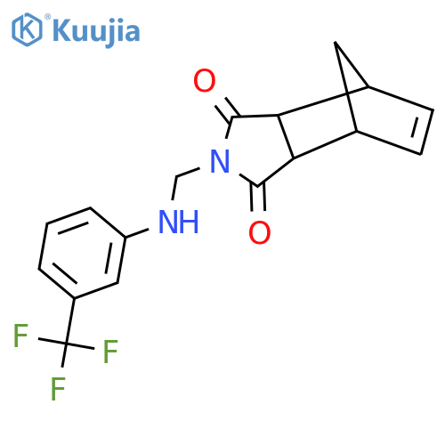 2-({3-(Trifluoromethyl)phenylamino}methyl)-3a,4,7,7a-tetrahydro-1H-4,7-methanoisoindole-1,3-dione structure