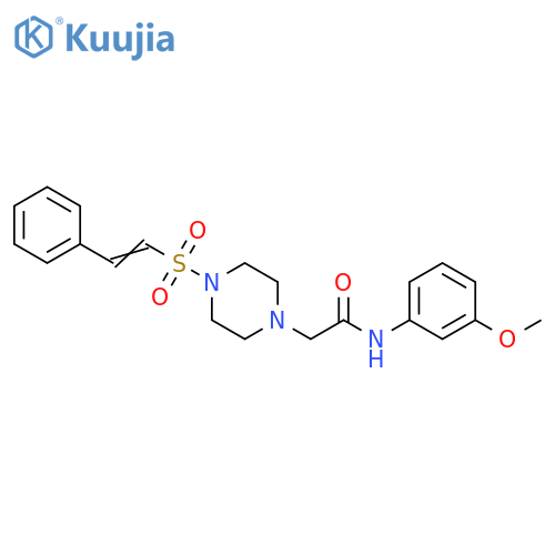 N-(3-Methoxyphenyl)-4-[(2-phenylethenyl)sulfonyl]-1-piperazineacetamide structure