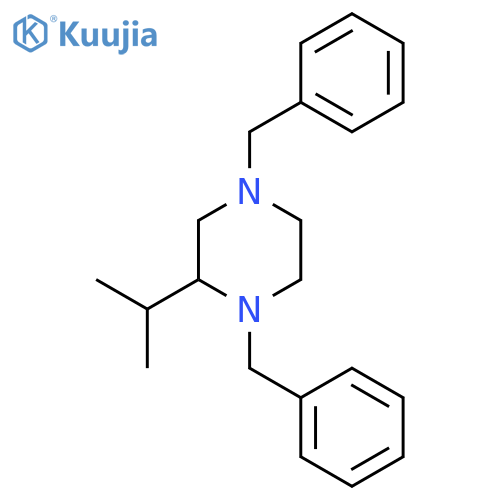 1,4-dibenzyl-2-(propan-2-yl)piperazine structure