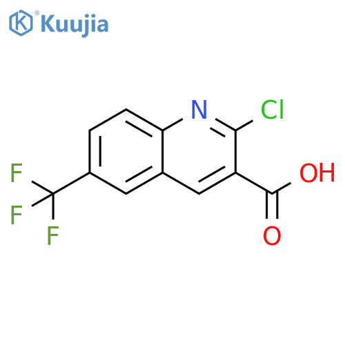 2-chloro-6-(trifluoromethyl)quinoline-3-carboxylic acid structure
