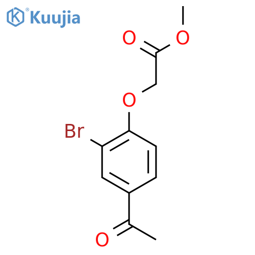 Methyl 2-(4-acetyl-2-bromophenoxy)acetate structure