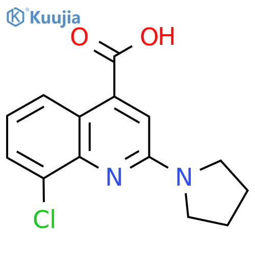 8-Chloro-2-pyrrolidin-1-ylquinoline-4-carboxylic acid structure