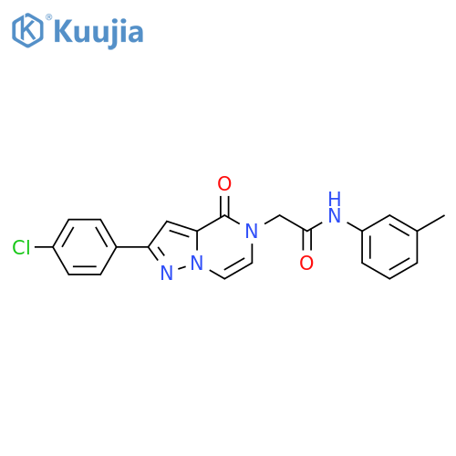 2-[2-(4-chlorophenyl)-4-oxo-4H,5H-pyrazolo[1,5-a]pyrazin-5-yl]-N-(3-methylphenyl)acetamide structure