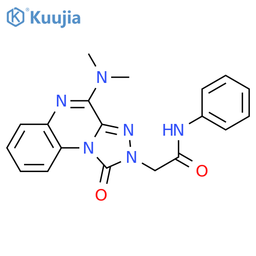 2-[4-(dimethylamino)-1-oxo-1H,2H-[1,2,4]triazolo[4,3-a]quinoxalin-2-yl]-N-phenylacetamide structure