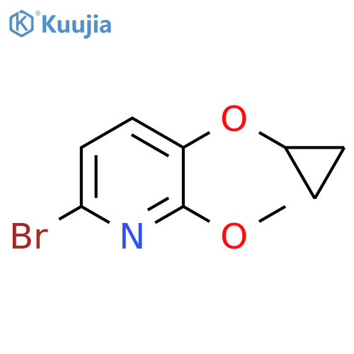 6-bromo-3-cyclopropoxy-2-methoxypyridine structure