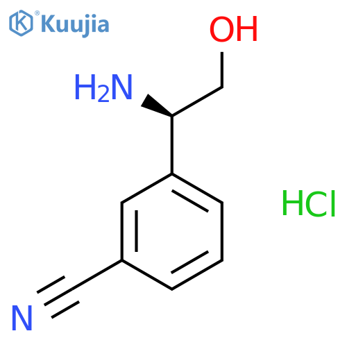 (R)-3-(1-Amino-2-hydroxyethyl)benzonitrile hydrochloride structure