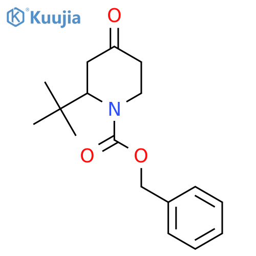 Benzyl 2-(tert-butyl)-4-oxopiperidine-1-carboxylate structure