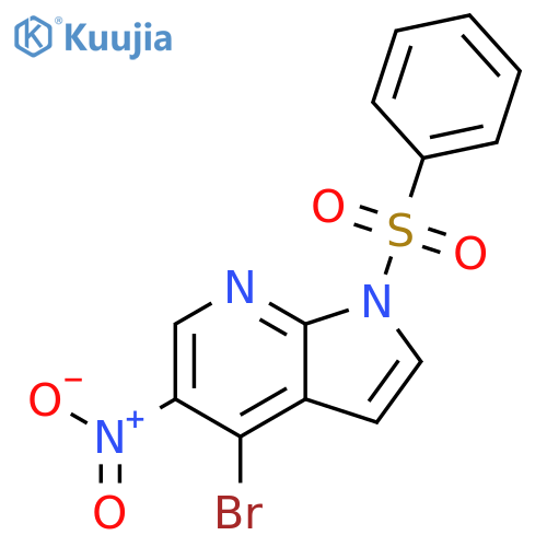 1H-Pyrrolo[2,3-b]pyridine, 4-bromo-5-nitro-1-(phenylsulfonyl)- structure