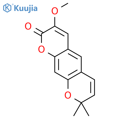 3-methoxy-8,8-dimethyl-2H,8H-pyrano[3,2-g]chromen-2-one structure