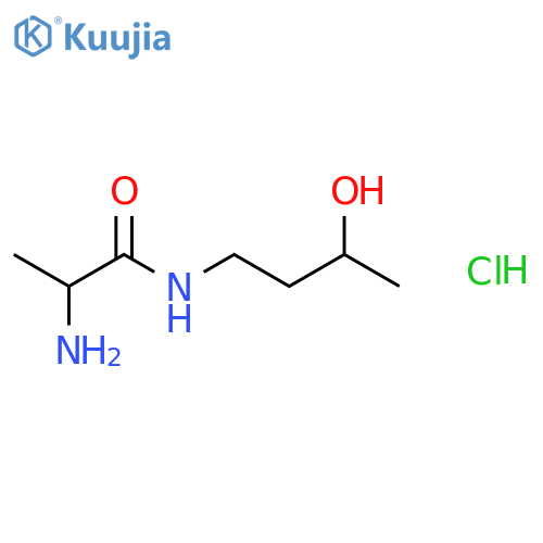 2-Amino-N-(3-hydroxybutyl)propanamide hydrochloride structure
