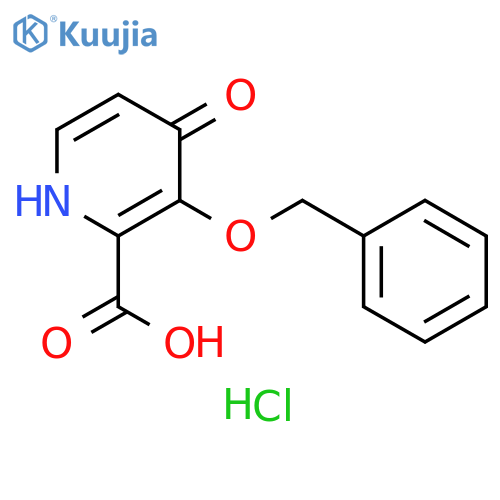 3-(benzyloxy)-4-oxo-1,4-dihydropyridine-2-carboxylic acid hydrochloride structure