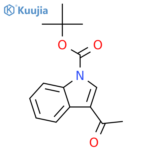 1H-Indole-1-carboxylic acid, 3-acetyl-, 1,1-dimethylethyl ester structure