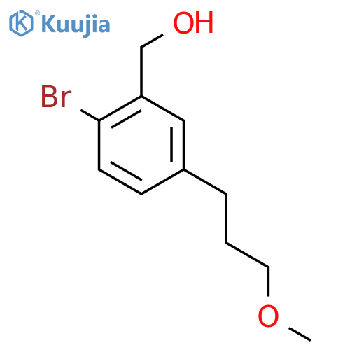 (2-Bromo-5-(3-methoxypropyl)phenyl)methanol structure