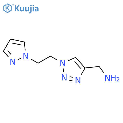 {1-[2-(1H-pyrazol-1-yl)ethyl]-1H-1,2,3-triazol-4-yl}methanamine structure