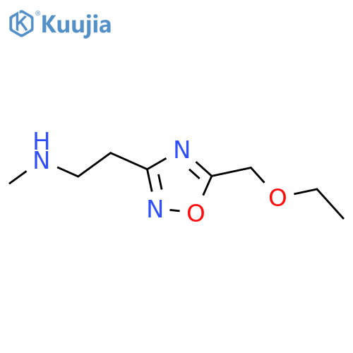 {2-[5-(ethoxymethyl)-1,2,4-oxadiazol-3-yl]ethyl}methylamine structure