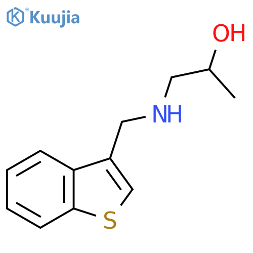 1-{(1-benzothiophen-3-yl)methylamino}propan-2-ol structure
