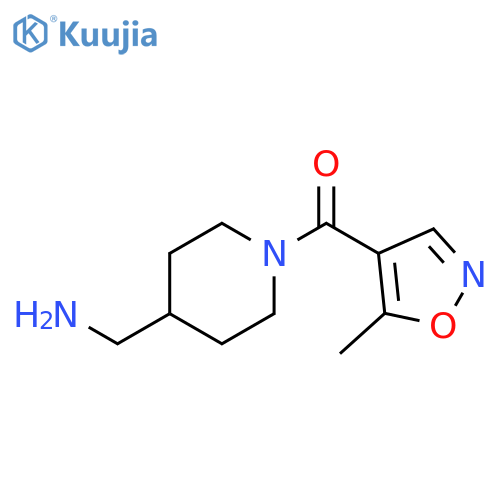 [1-(5-methyl-1,2-oxazole-4-carbonyl)piperidin-4-yl]methanamine structure