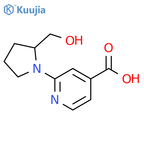 2-2-(Hydroxymethyl)pyrrolidin-1-ylpyridine-4-carboxylic Acid structure