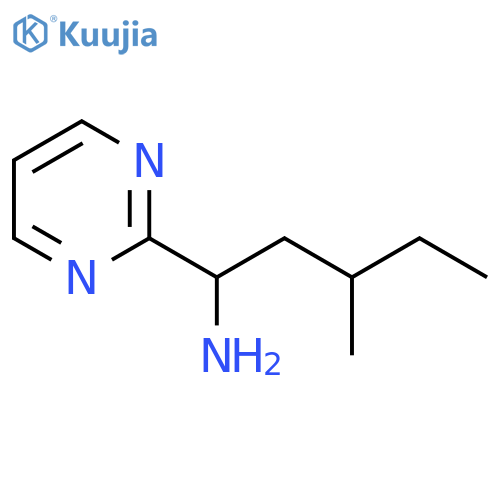 3-methyl-1-(pyrimidin-2-yl)pentan-1-amine structure