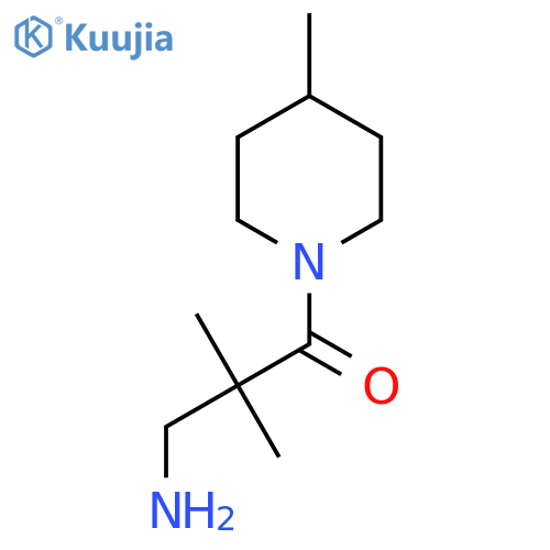 3-Amino-2,2-dimethyl-1-(4-methylpiperidin-1-yl)propan-1-one structure