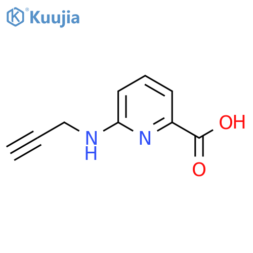 6-(prop-2-yn-1-yl)aminopyridine-2-carboxylic acid structure