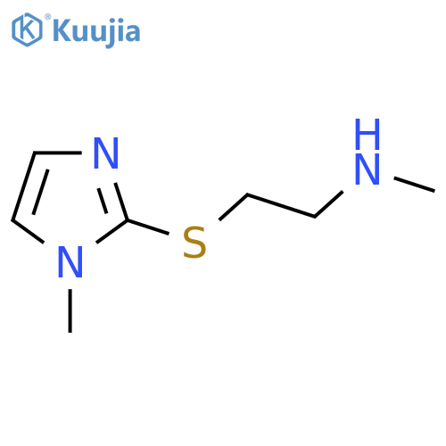 methyl({2-(1-methyl-1H-imidazol-2-yl)sulfanylethyl})amine structure