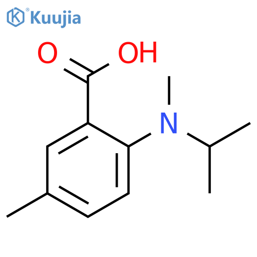 5-methyl-2-methyl(propan-2-yl)aminobenzoic acid structure