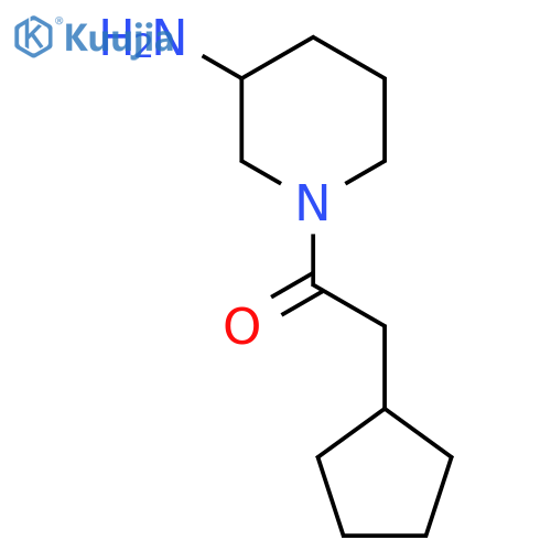 1-(3-Aminopiperidin-1-yl)-2-cyclopentylethan-1-one structure