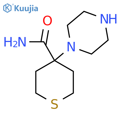 4-(Piperazin-1-yl)thiane-4-carboxamide structure
