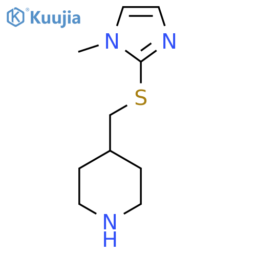 4-{[(1-methyl-1H-imidazol-2-yl)sulfanyl]methyl}piperidine structure